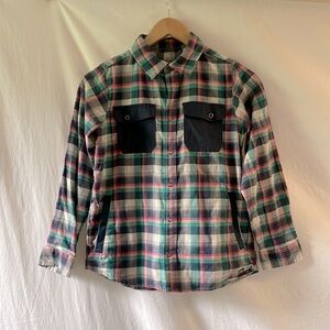 LL. Bean Kids' BeanFlex All-Season Flannel Shirt sz M 10-12 NWT silver b…